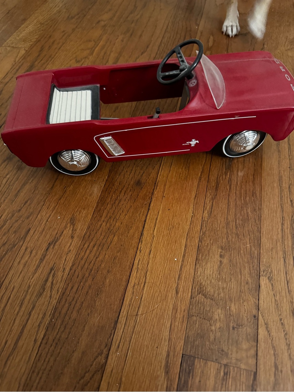 Ford Red Vintage-Style Ride-On Toy Car